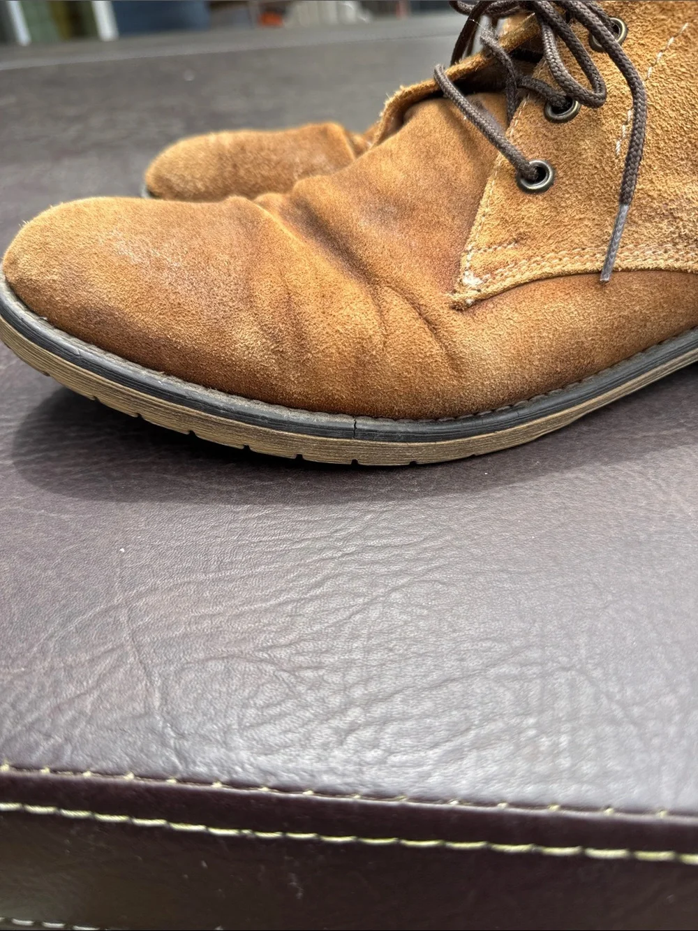 Bed Stu 10 Suede Chukka Boots in Tan Brown edgy